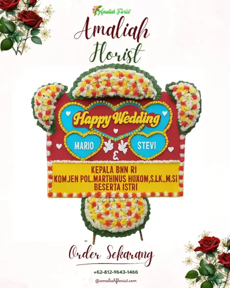 Papan Bunga Pernikahan Ganjaran